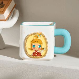 NWT Pop Mart MOLLY Anniversary Statues Classical Retro 2 Picture Frame Cup